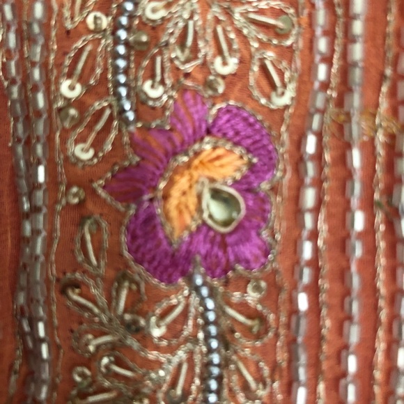 Saree dyed in shades of dusk Vintage preloved [Firm] - Picture 5 of 14